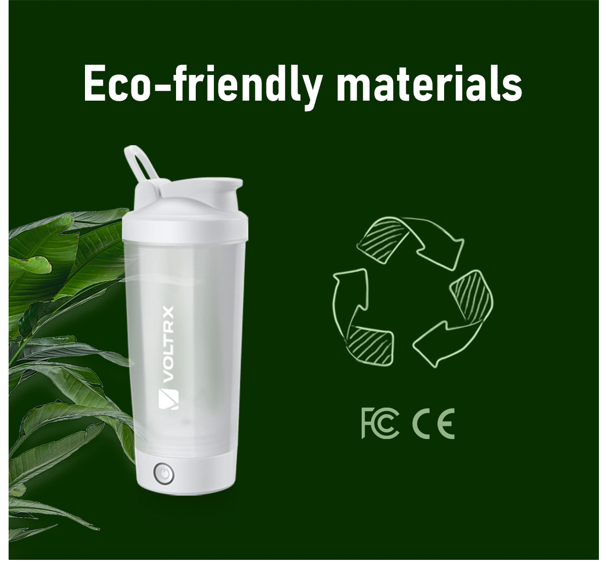 VOLTRX Merger Protein Shaker USB C Rechargeable