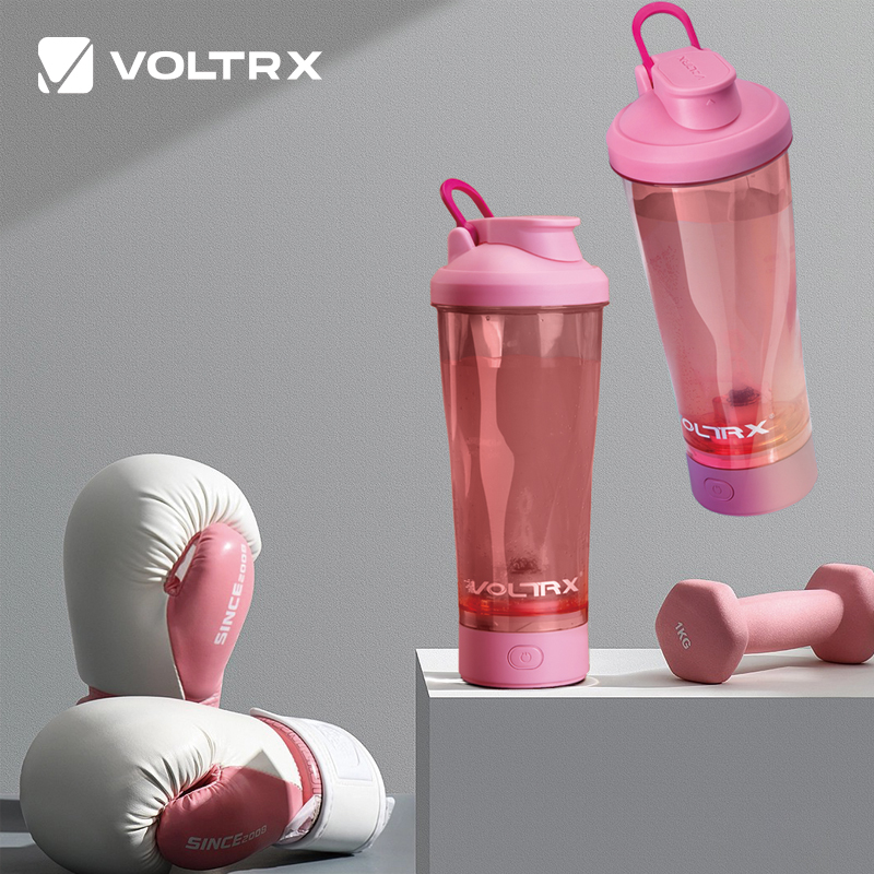 VOLTRX VortexBoost Electric Protein Shaker-Colored Base (Sakura Pink)